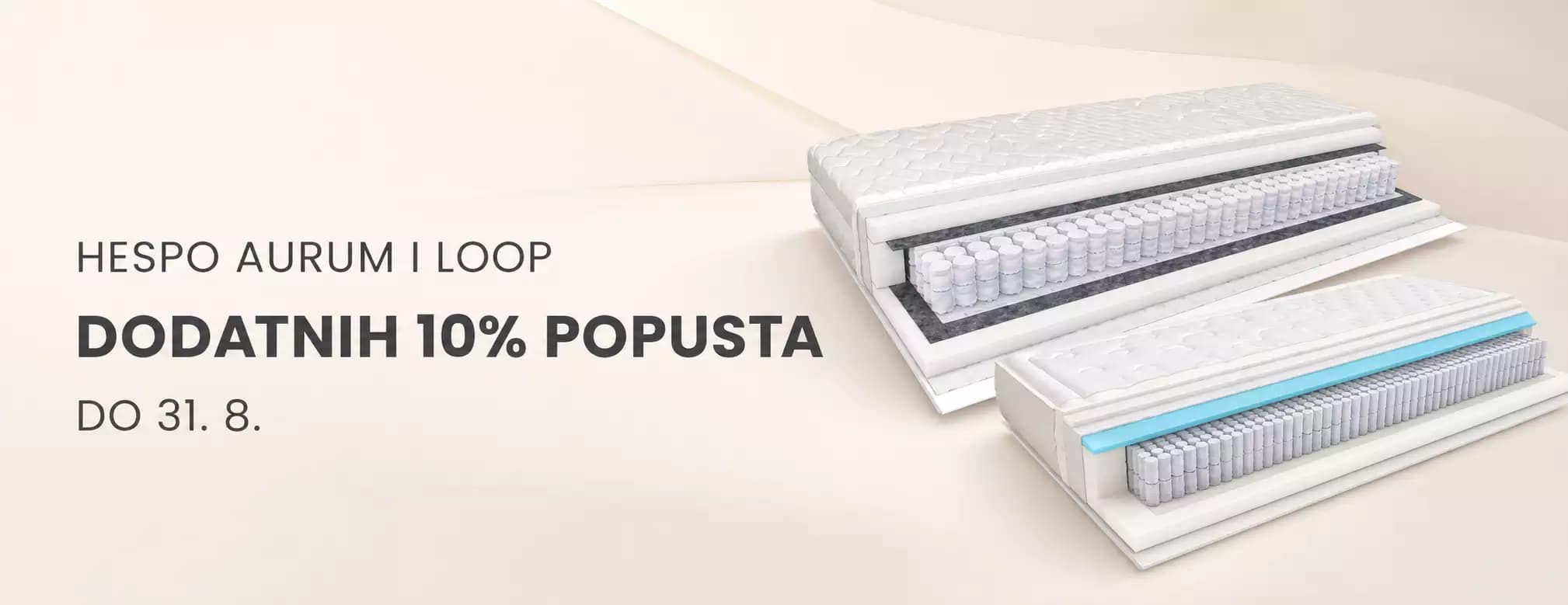 Hespo madraci Aurum i Loop uz dodatnih 10% popusta do 31. kolovoza